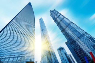 Şangay Lujiazui Mimari Peyzaj Skylin