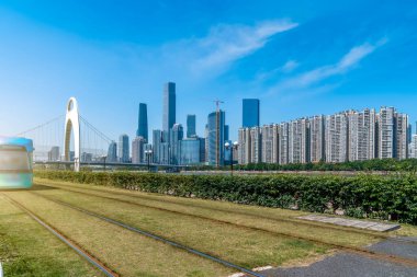 Şehir gökdelenlerinin modern binaları.