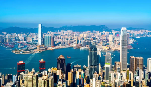 Ciudad Hong Kong Skyline Landscap Arquitectónico —  Fotos de Stock