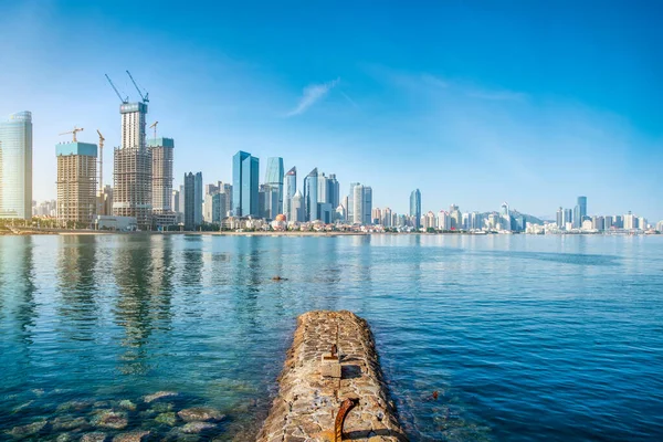 Skyline Stadsarkitektoniska Landskap Qingdao — Stockfoto