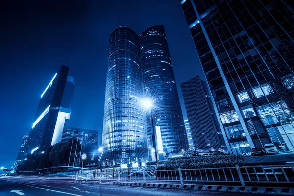 Road City Nightscape Architecture and Fuzzy Car Light