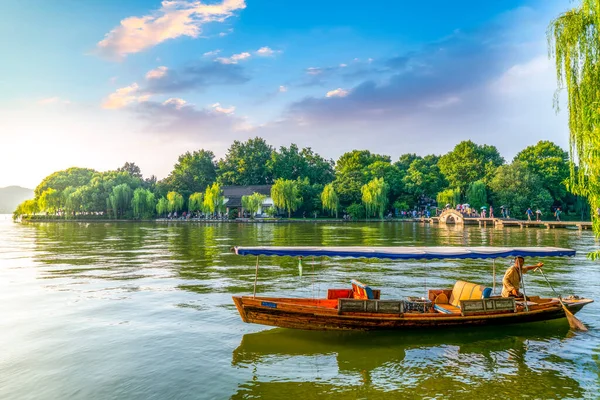 Красивый Пейзаж Пейзаж Западном Озере Ханчжоу — стоковое фото