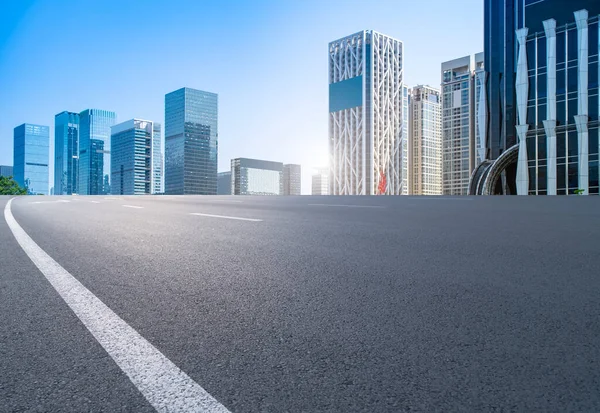 Autopista Aérea Asfalto Carretera Edificio Oficinas Construcción Comercial —  Fotos de Stock