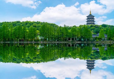 The Beautiful Landscape of West Lake in Hangzho