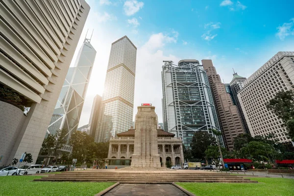 Commercial Buildings Hongkong Low Angle China — Stock Photo, Image