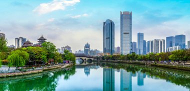 Jinjiang, Chengd kentsel mimari manzarası