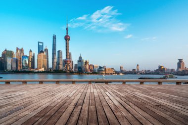Şangay Lujiazui Mimari Peyzaj Skylin