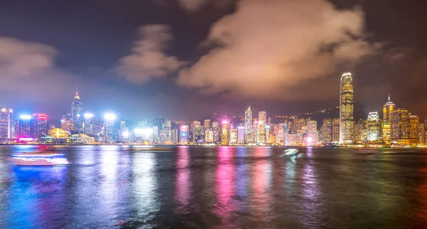 Urban Skyline Architectural Landscape Nightscape Hong Kon — 스톡 사진