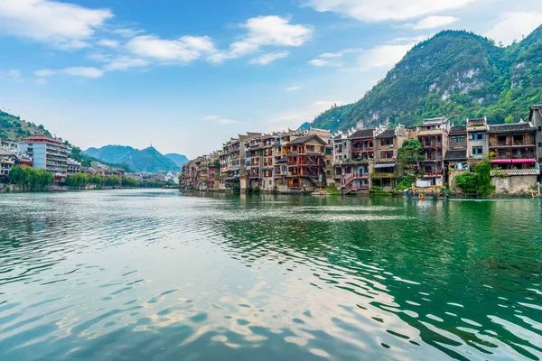 Schöne Landschaft Der Antiken Stadt Zhenyua — Stockfoto