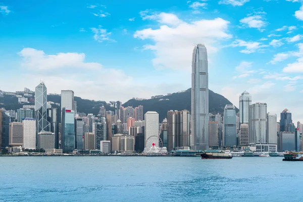 Hong Kong City Skyline Paesaggio Architettonico — Foto Stock