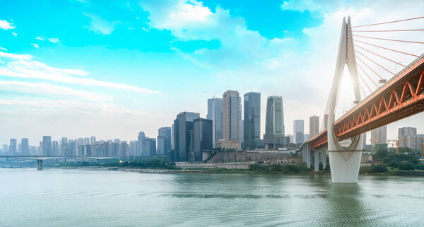 Skyline of urban architectural landscape in Chongqin