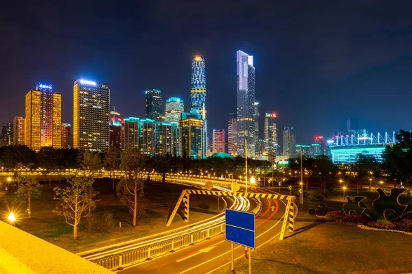 Moderne Gebouwen Guangzhou Stad Wolkenkrabbers Rechtenvrije Stockfoto's
