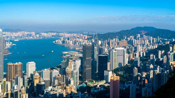 Ciudad Hong Kong Skyline Landscap Arquitectónico —  Fotos de Stock