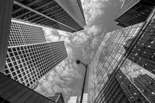 Edifícios Comerciais Hongkong São Baixo Ângulo China — Fotografia de Stock