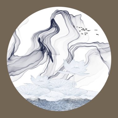 Soyut mürekkep ve yüzey kaplaması