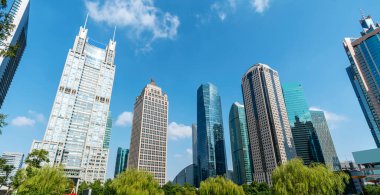 Lujiazui Finans Bölgesindeki gökdelenler, Shangha