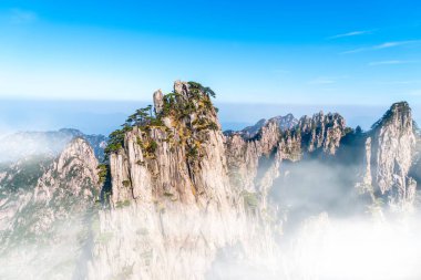 Chin 'deki Huangshan Dağı' nın Güzel Doğal Manzarası