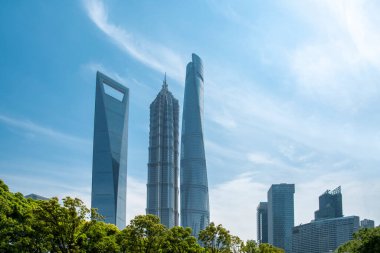 Şangay, Çin 'in Finansal Bölgesindeki Gökdelenler