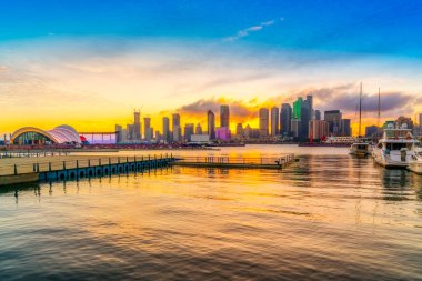 Qingda 'daki Şehir Mimarisi' nin Skyline 'ı