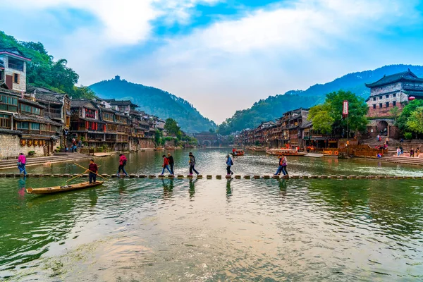 Bela Paisagem Fenghuang Reboque Antigo — Fotografia de Stock