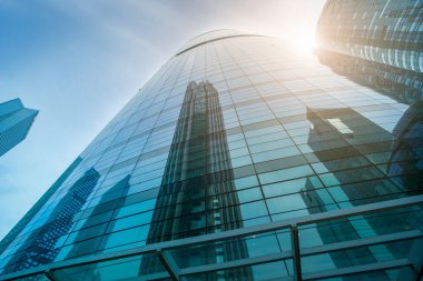 Gökdelenler Çin şehirlerinde alçak açılı görüntülerdir..