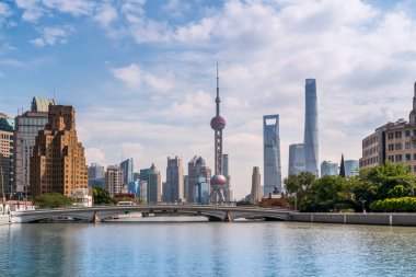 Shanghai Bund Lujiazui İnşaat Gökdeleni