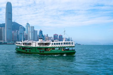 Hong Kong Şehri Skyline ve Mimari Yerleşkesi