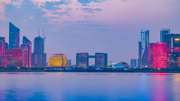 Stadsbyggnadslandskapets Skyline Hangzhou Kina — Stockfoto