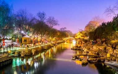 Jinan, Sha 'daki güzel Şehir Nightscape Mimarisi