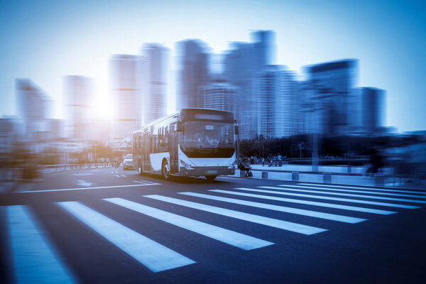 Urban architectural landscape and road traffic in Qingdao
