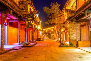 Chengdu Antik Kasabası 'nın Nightscape' i, Sichuan Eyaleti, Chin