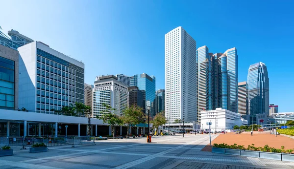 Los Edificios Comerciales Hong Kong Son Ángulo Bajo China —  Fotos de Stock