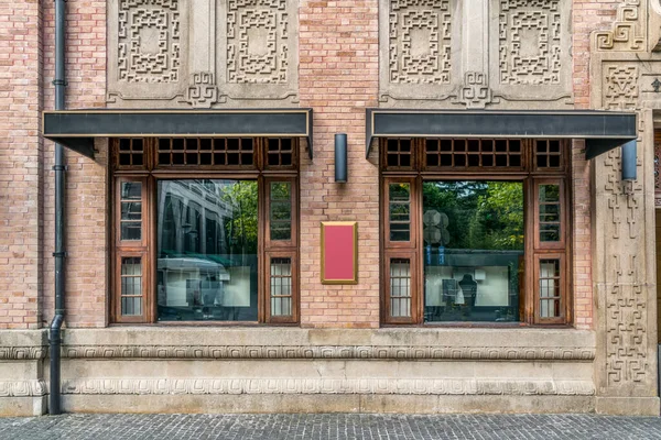 Red Brick Walls Doors Windows European Architectur — Stock Photo, Image