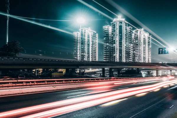 Stedelijke Wegen Wazig Licht — Stockfoto