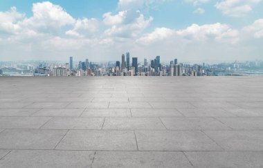 Chongqing kentsel mimari manzarası ve ufuk çizgisi