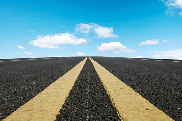 Sky Highway Assphalt Road Piękne Niebo Zachód Słońca Dekoracje — Zdjęcie stockowe