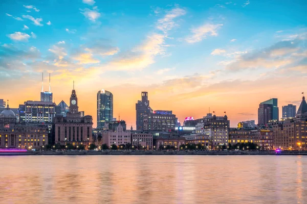 Shanghai Bund Arkitektoniska Landskap Skyline — Stockfoto