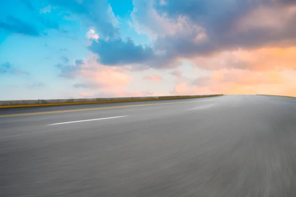 Luftautobahn Asphaltstraße Und Schöne Himmelslandschaft — Stockfoto