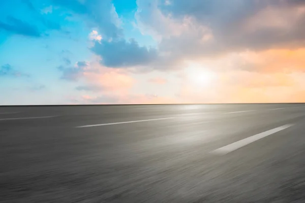 Air highway asphalt road and beautiful sky scenery