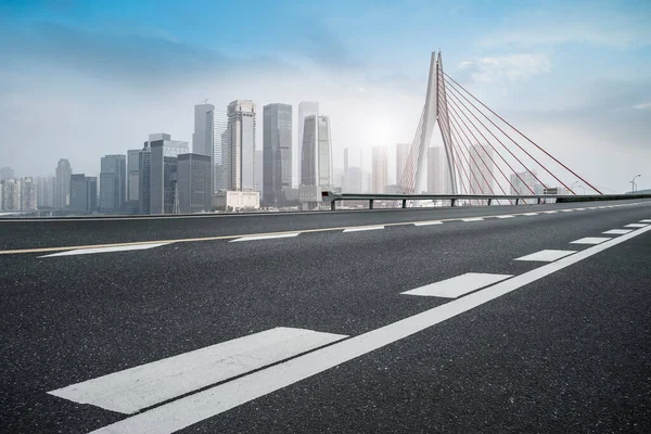 Superfície Estrada Skyline Construção Urbana Chongqing — Fotografia de Stock