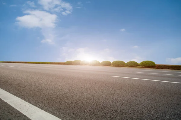 Sky Highway Asphalt Road Hermosos Paisajes Puesta Sol Cielo — Foto de Stock