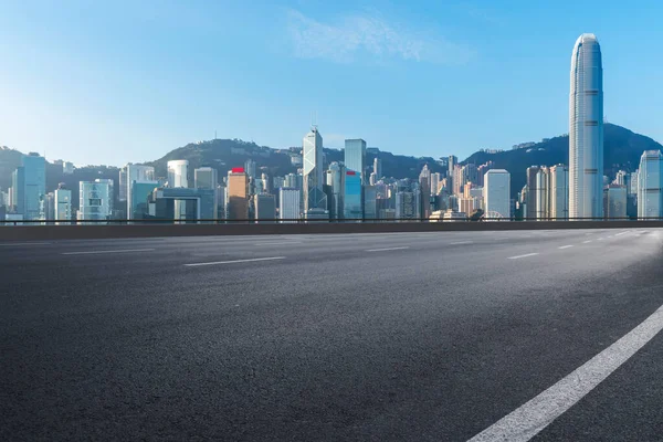 Road Skyline Modern Urban Architecture Hong Kon — Stock Photo, Image