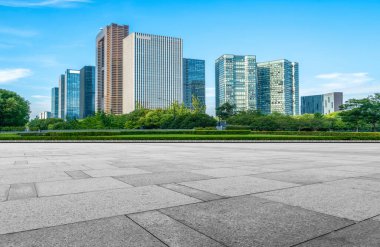 Yol Zemin ve Kentsel Modern Mimari Manzara Skylin