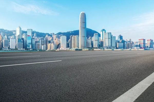 Road Skyline Modern Urban Architecture Hong Kon — Stock Photo, Image