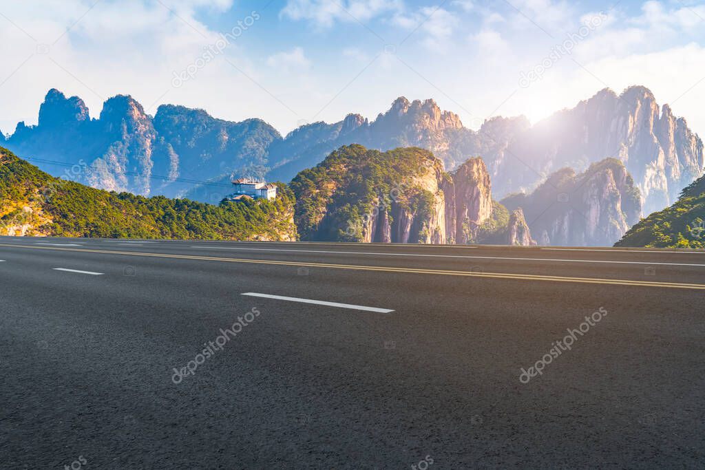 Highway Road and Beautiful Natural Landscap