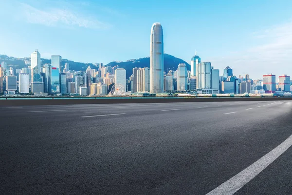 Road Skyline Modern Urban Architecture Hong Kon — Stock Photo, Image