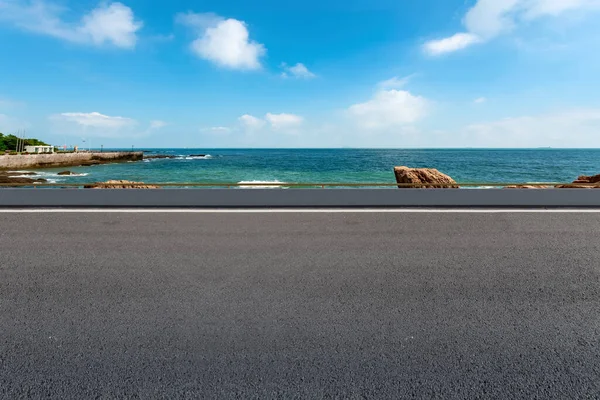 Road surface and sky sea