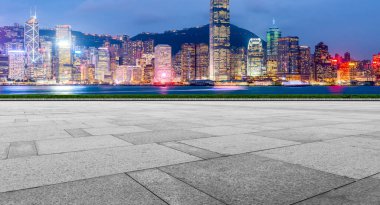 Yol Zemin ve Kentsel Modern Mimari Manzara Skylin