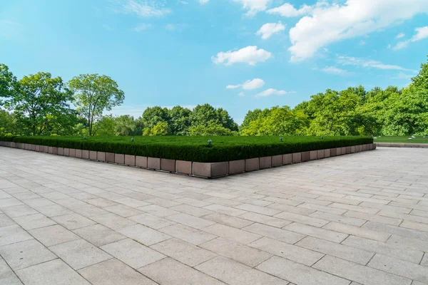 Ladrillos Vacíos Plaza Cielo Nube Landscap — Foto de Stock