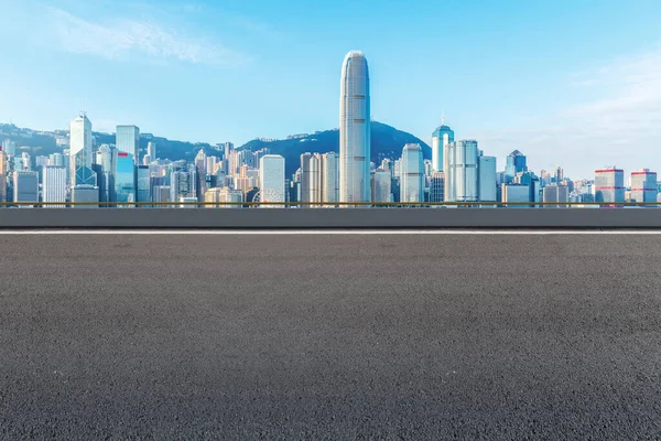 Road Skyline Modern Urban Architecture Hong Kon — Stock Photo, Image